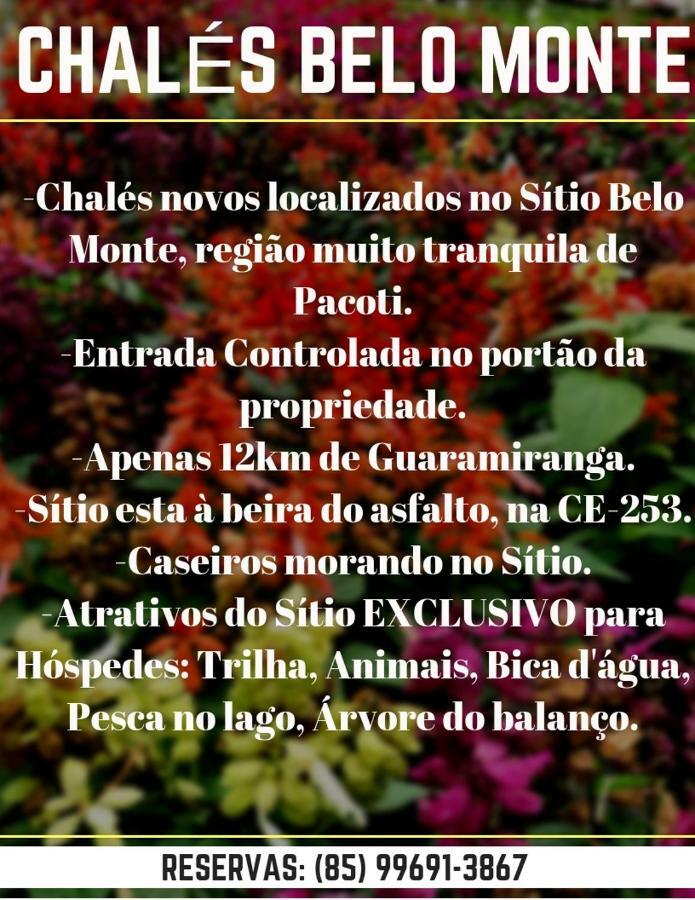 Chale Suico - Chales Belo Monte - Sitio Belo Monte Pacoti Eksteriør billede